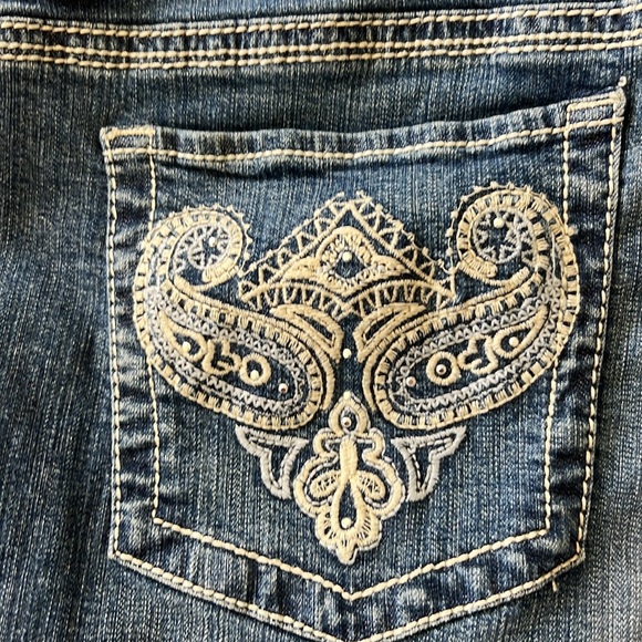 Lee Slender Secret Embellished Denim Capris Size 14P - Picture 7 of 7